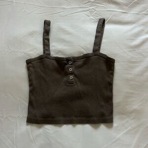 Brown brandy Melville top